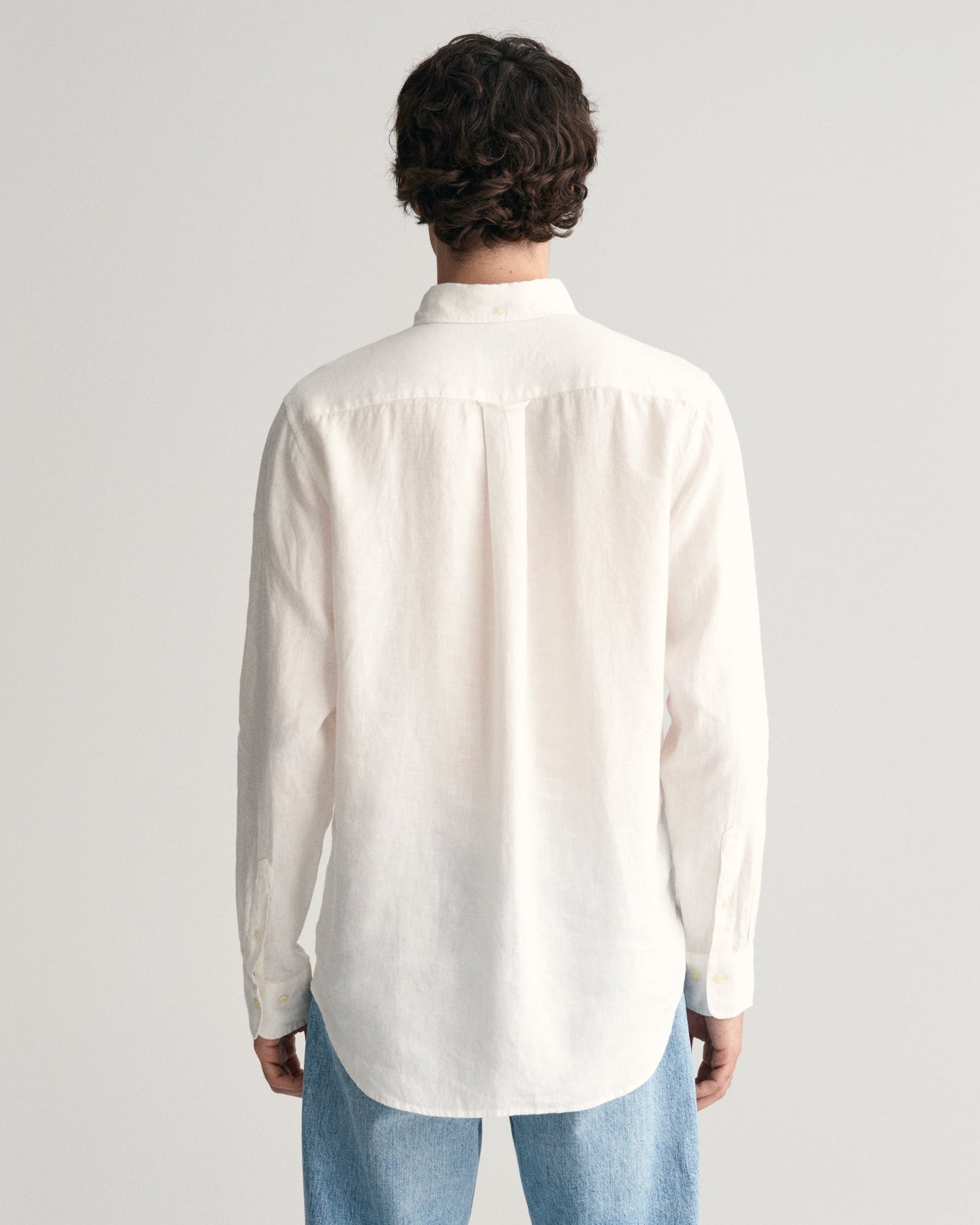 Men's Regular Fit Linen Shirt - WHITE