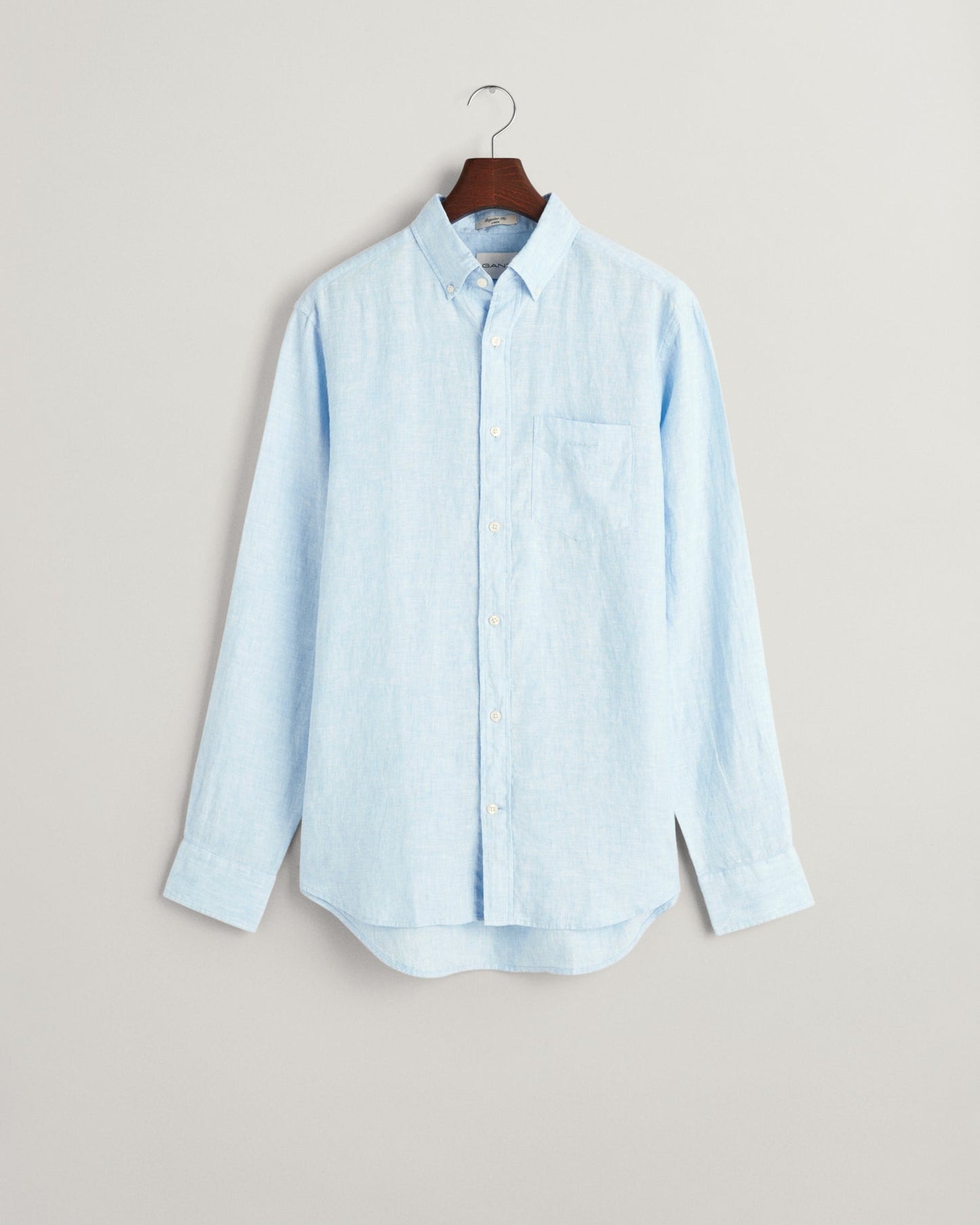 Men's Regular Fit Linen Shirt - CAPRI BLUE