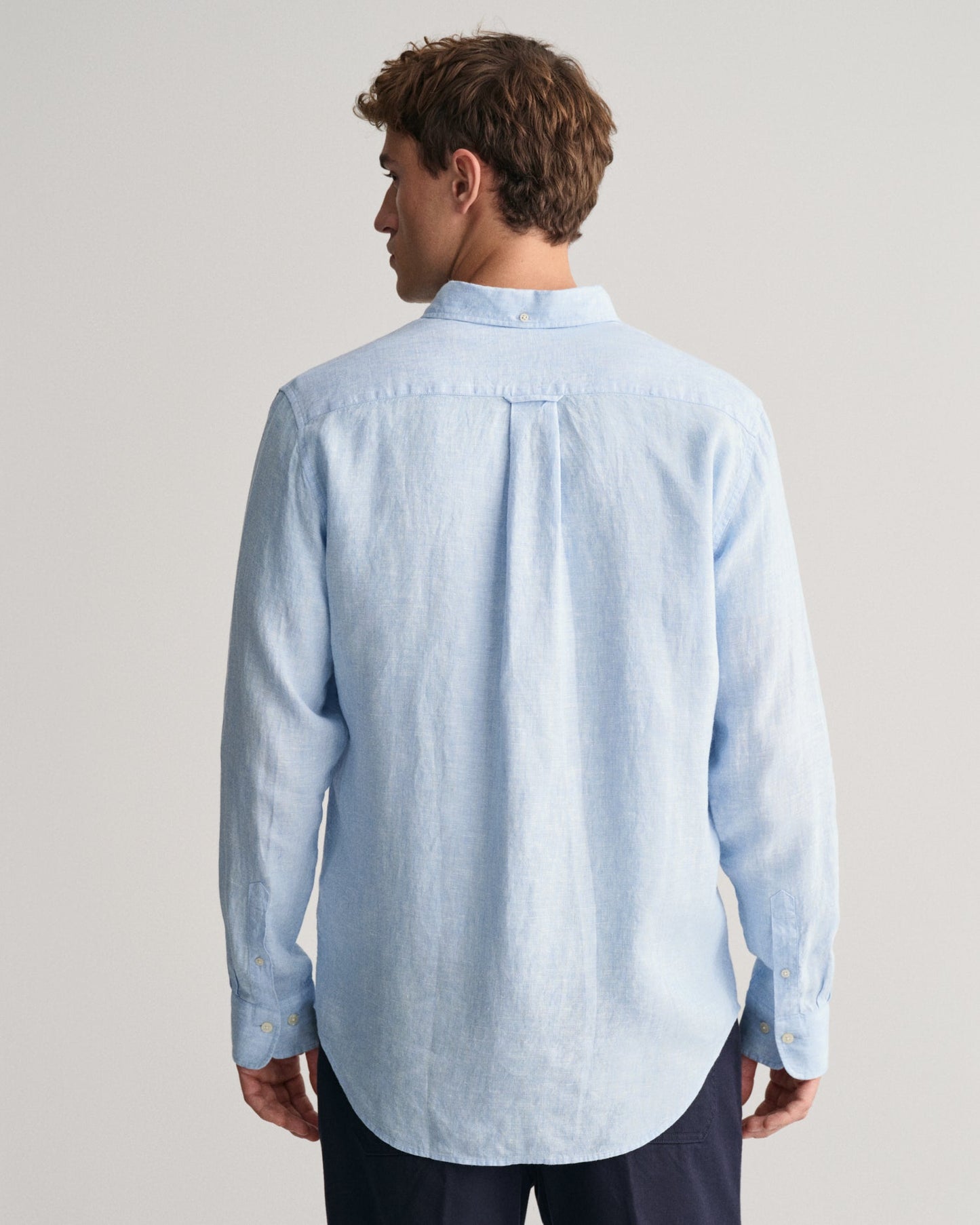 Men's Regular Fit Linen Shirt - CAPRI BLUE