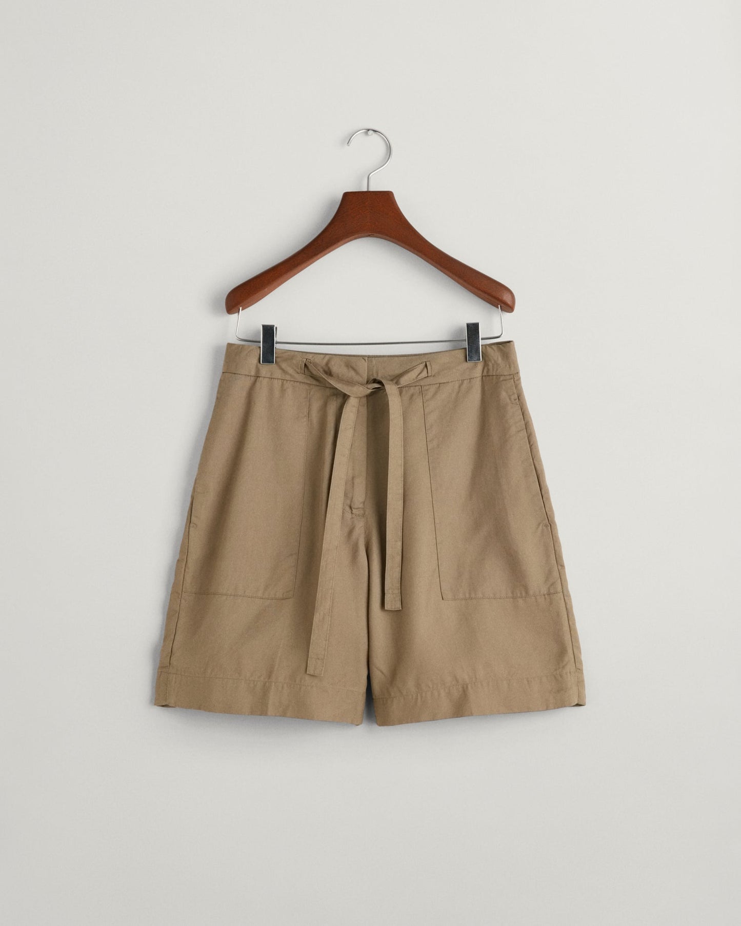 Women's Relaxed Fit Tie Waist Shorts - DRIED CLAY