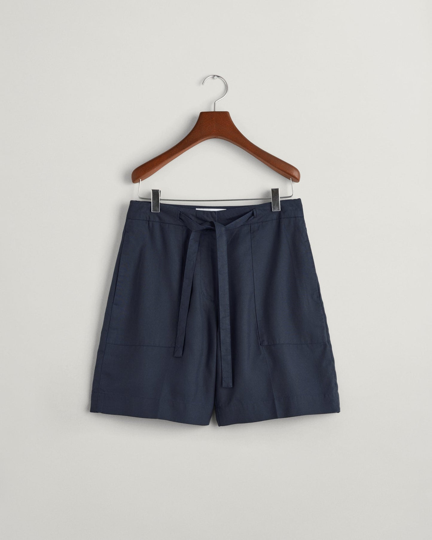 Women's Relaxed Fit Tie Waist Shorts - EVENING BLUE