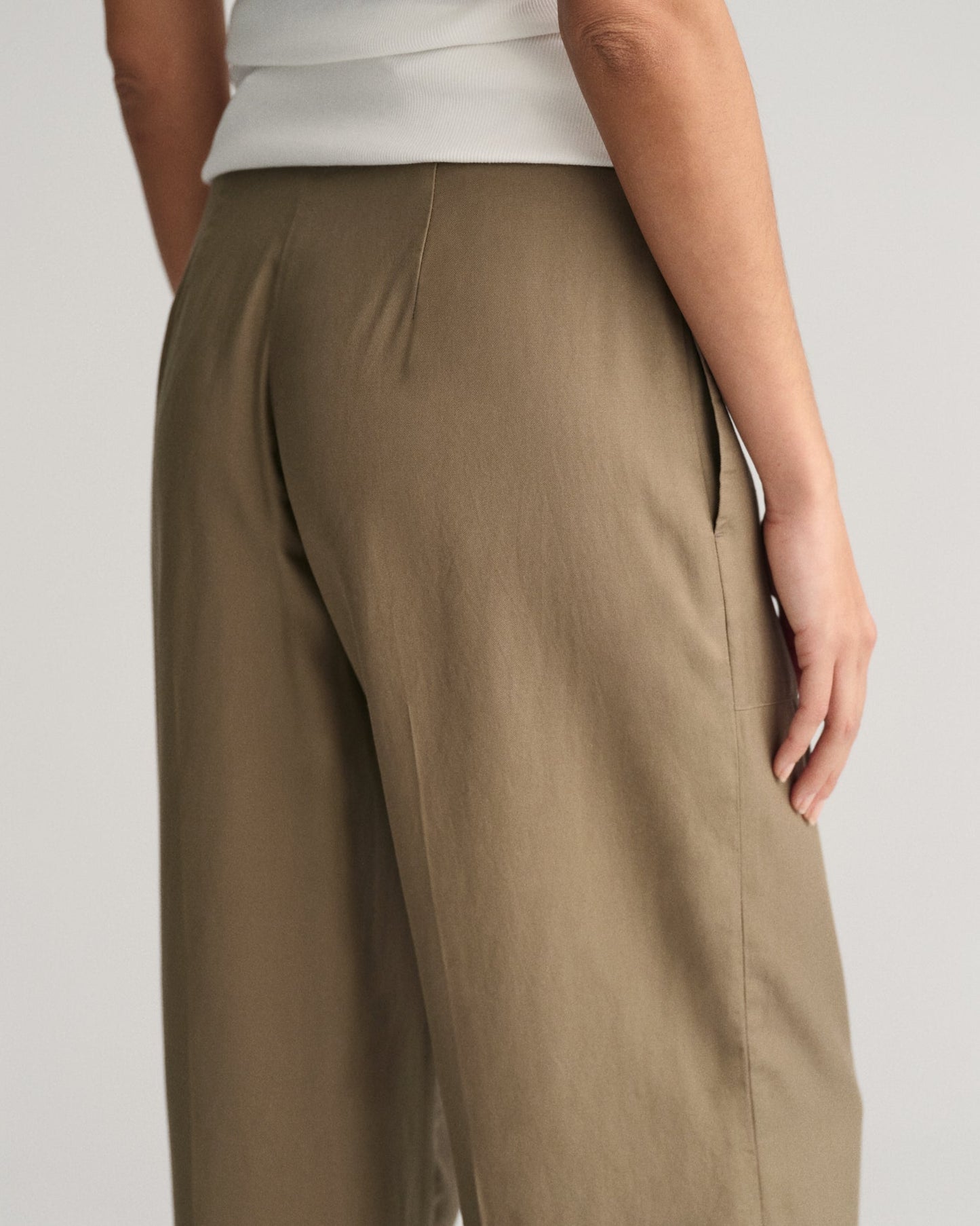 Women's Relaxed Fit Tie Waist Pants - DRIED CLAY