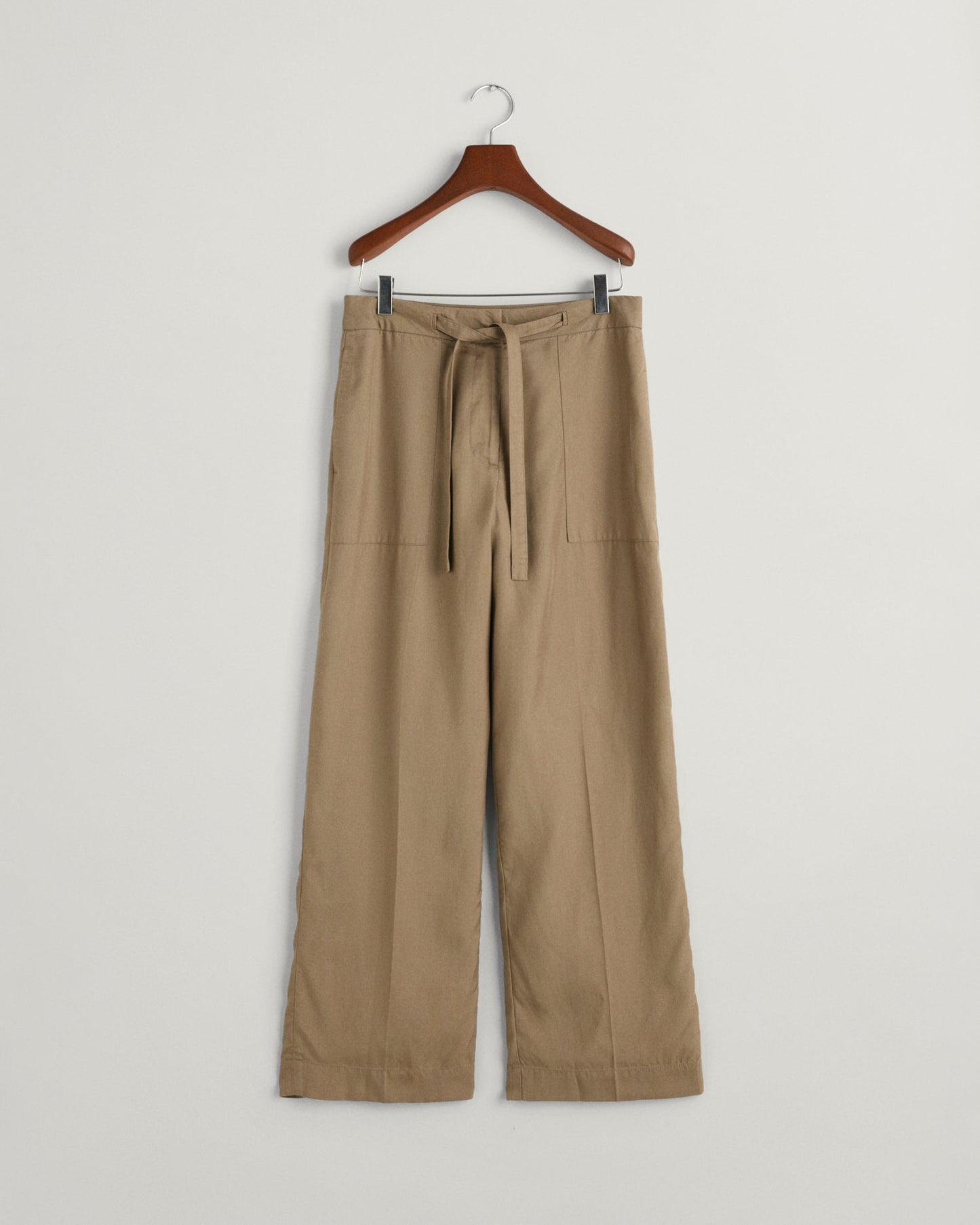 Women's Relaxed Fit Tie Waist Pants - DRIED CLAY