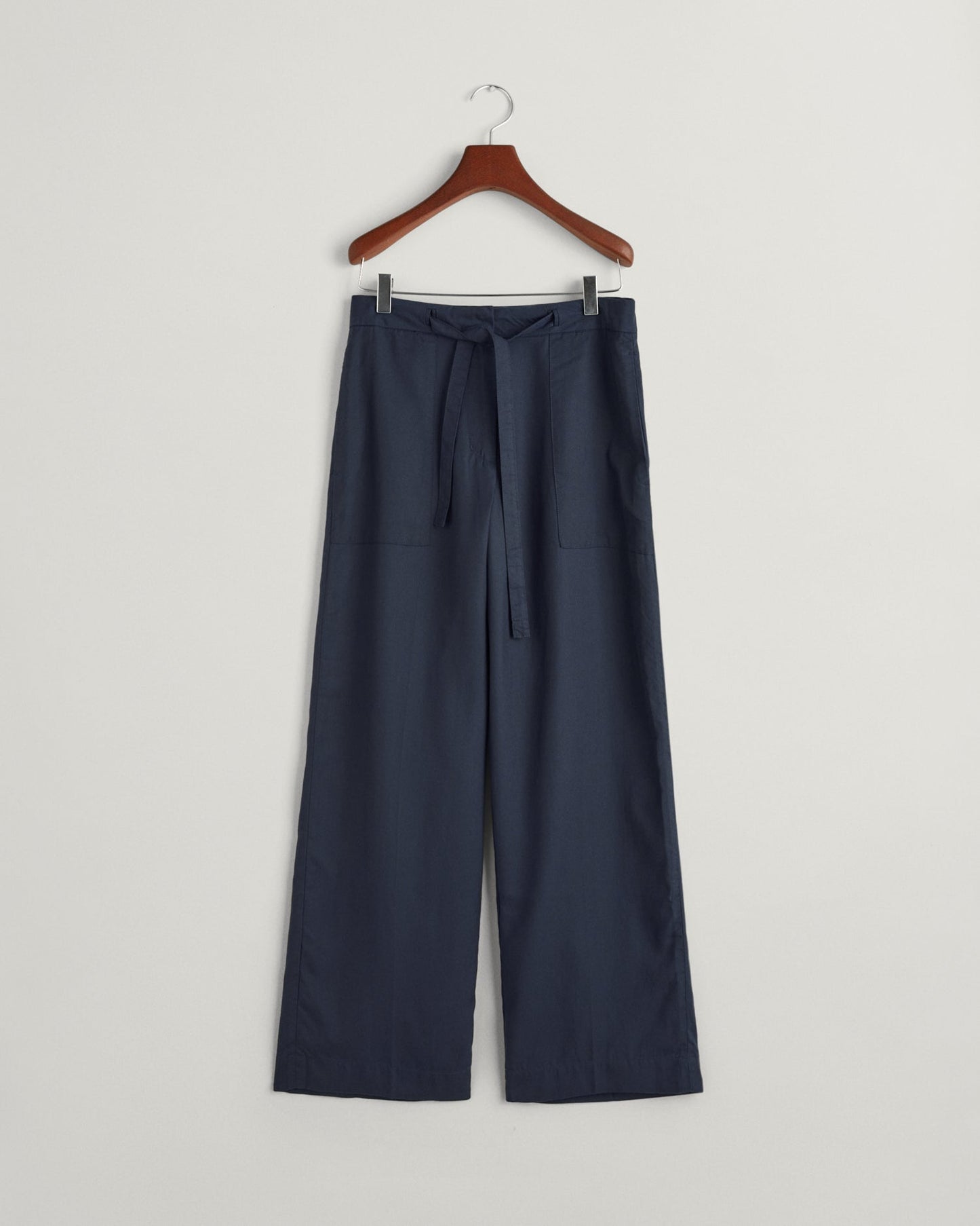 Women's Relaxed Fit Tie Waist Pants - EVENING BLUE