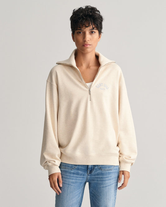 Women's Arch Graphic Half Zip Sweatshirt - OAT MELANGE