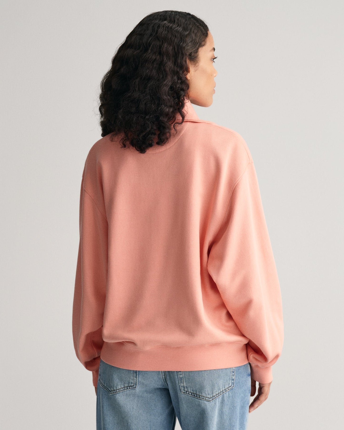 Women's Arch Graphic Half Zip Sweatshirt - PEACHY PINK