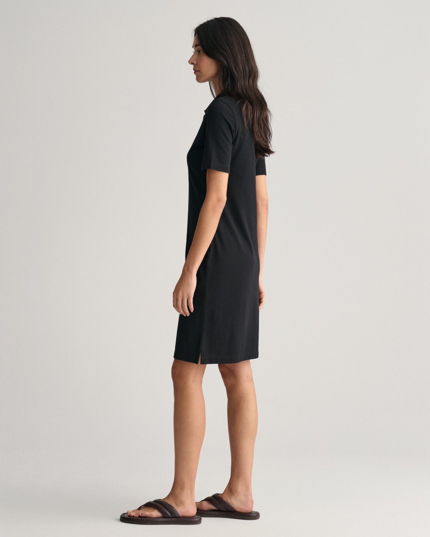 Women's Shield Piqué Polo Dress - BLACK