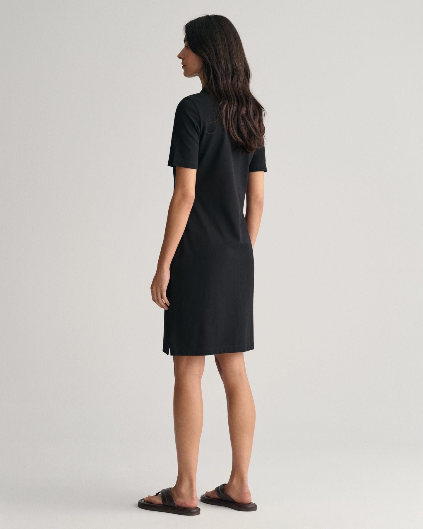 Women's Shield Piqué Polo Dress - BLACK