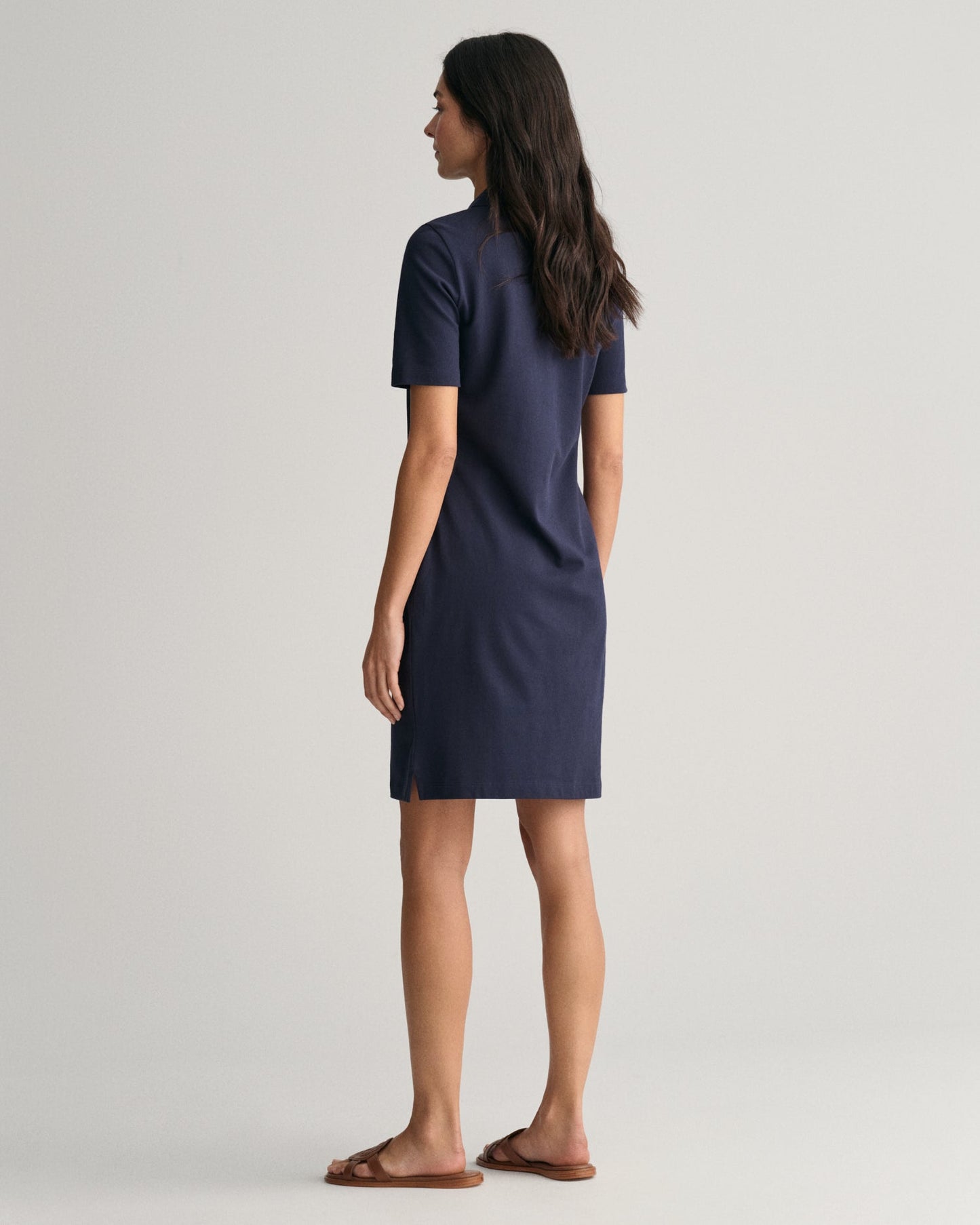 Women's Shield Piqué Polo Dress - EVENING BLUE