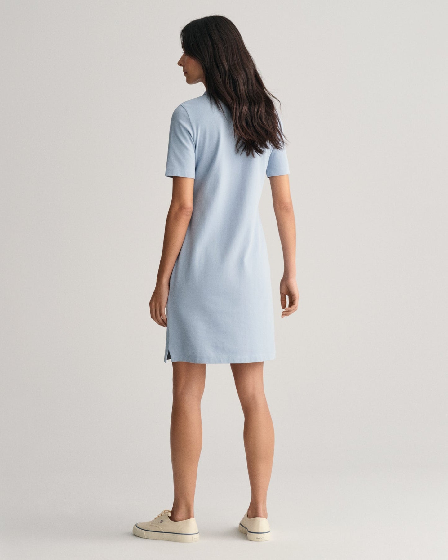 Women's Shield Piqué Polo Dress - DOVE BLUE