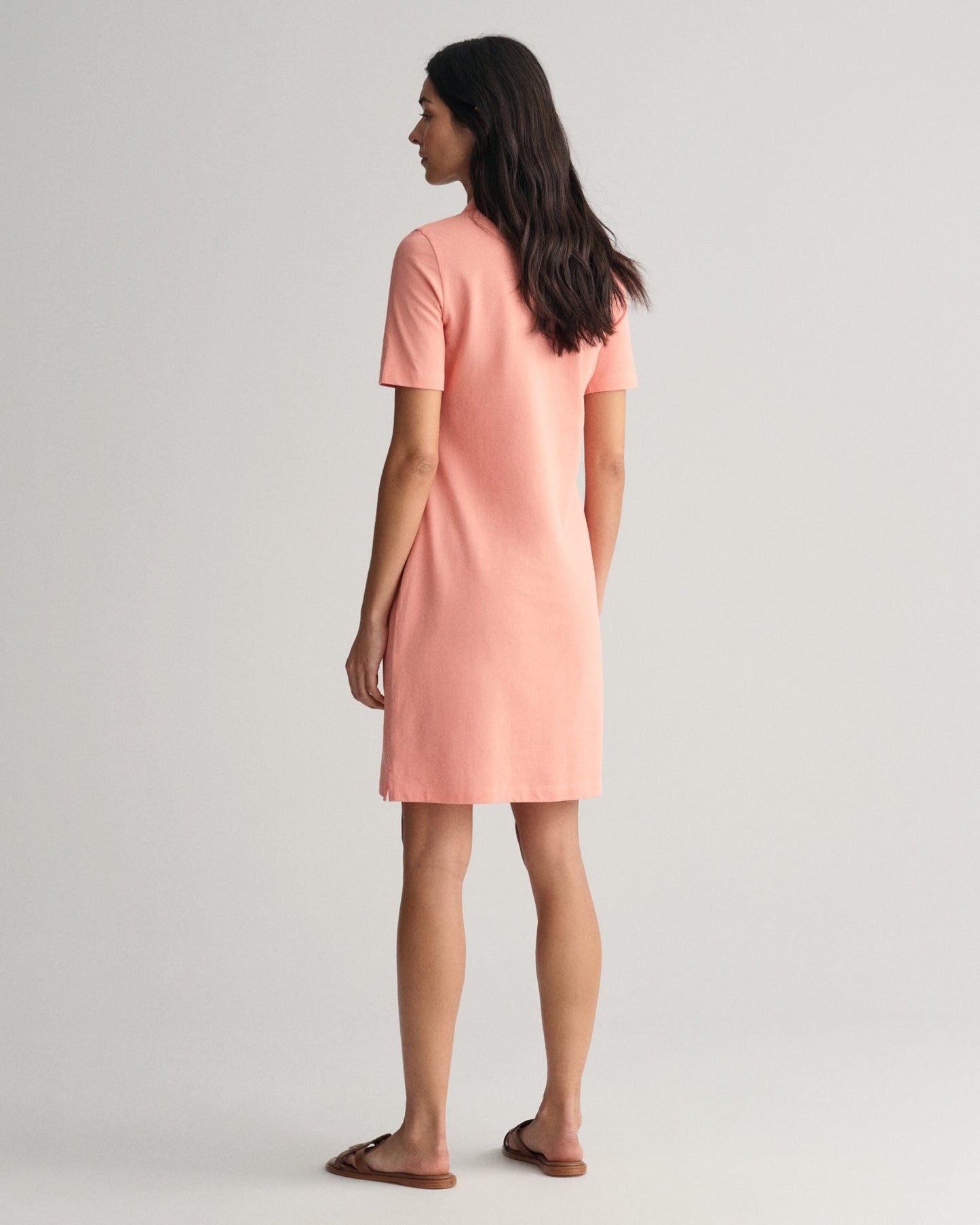 Women's Shield Piqué Polo Dress - PEACHY PINK