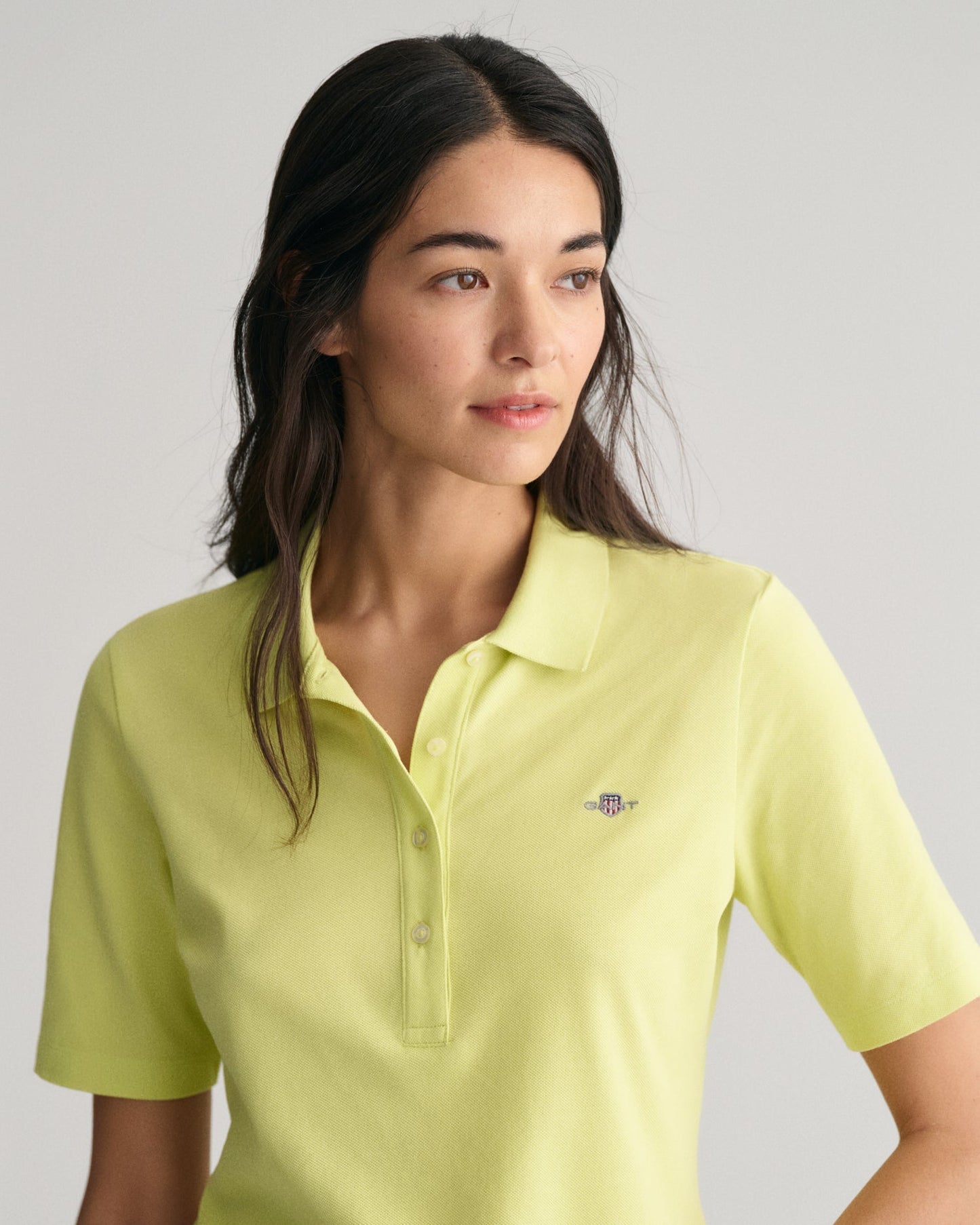 Women's Shield Piqué Polo Shirt - PASTEL LIME