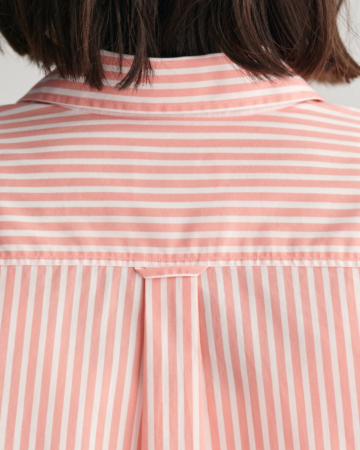 Women's Regular Fit Striped Poplin Shirt - PEACHY PINK