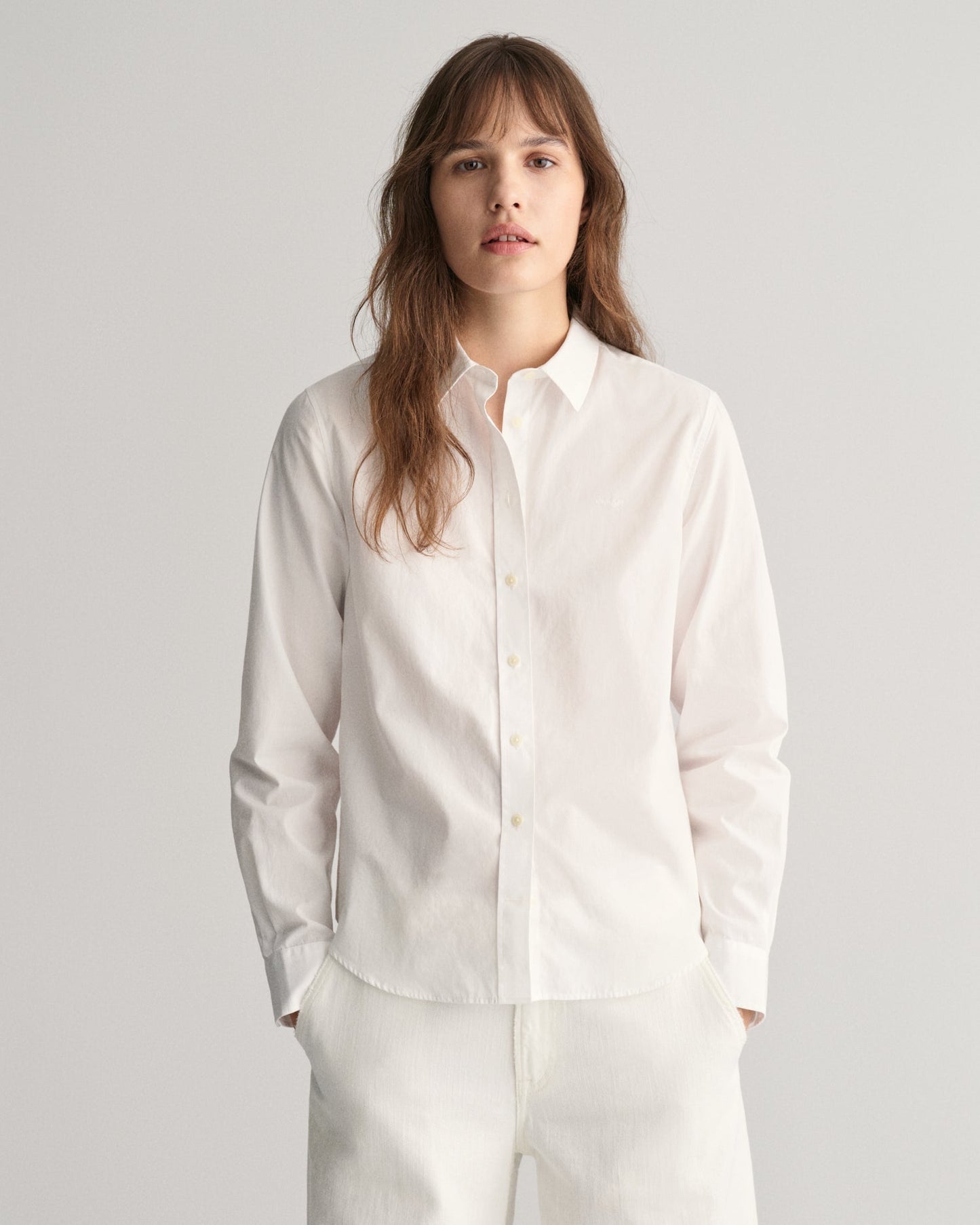 Women's Regular Fit Poplin Shirt - WHITE