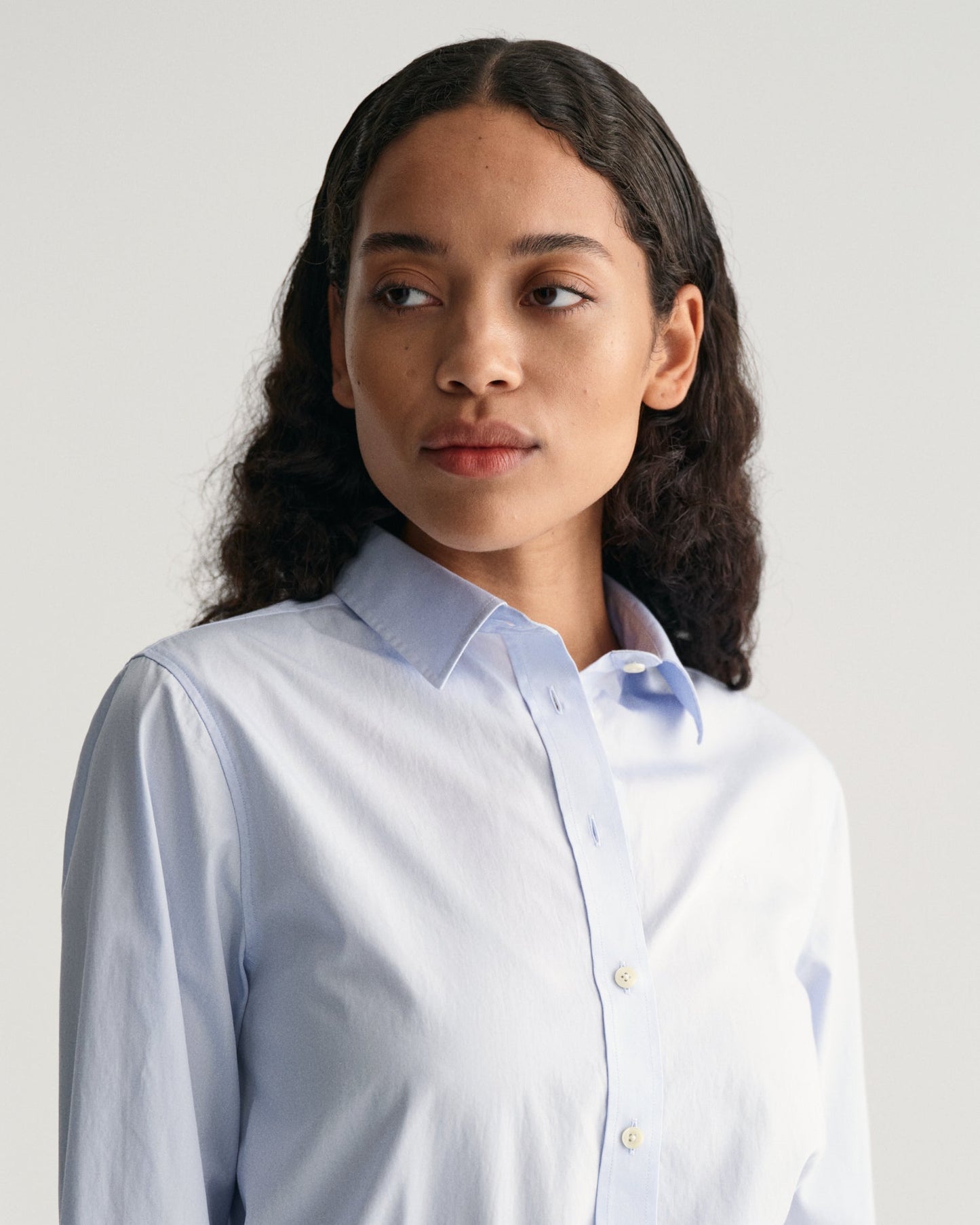 Women's Regular Fit Poplin Shirt - LIGHT BLUE