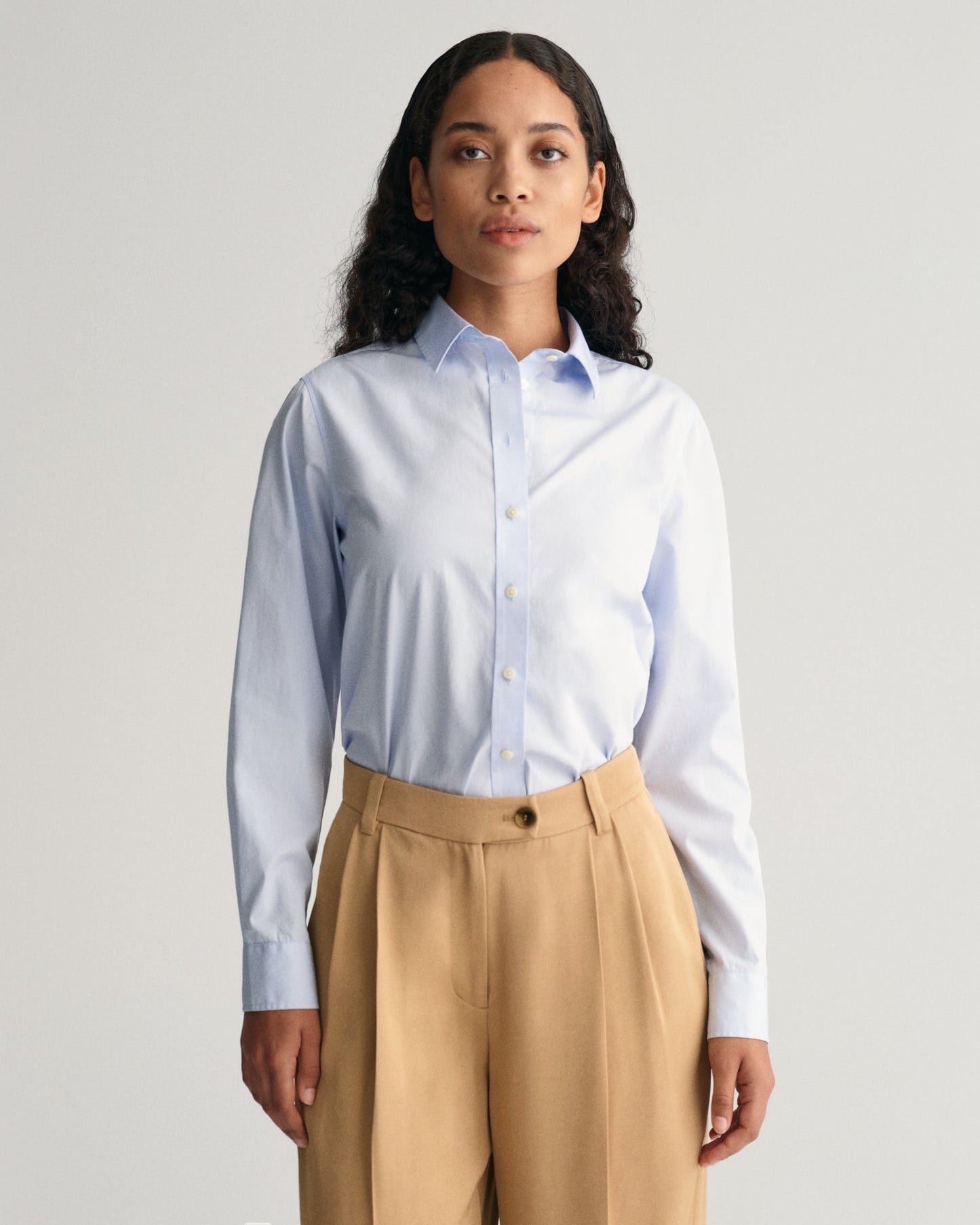 Women's Regular Fit Poplin Shirt - LIGHT BLUE