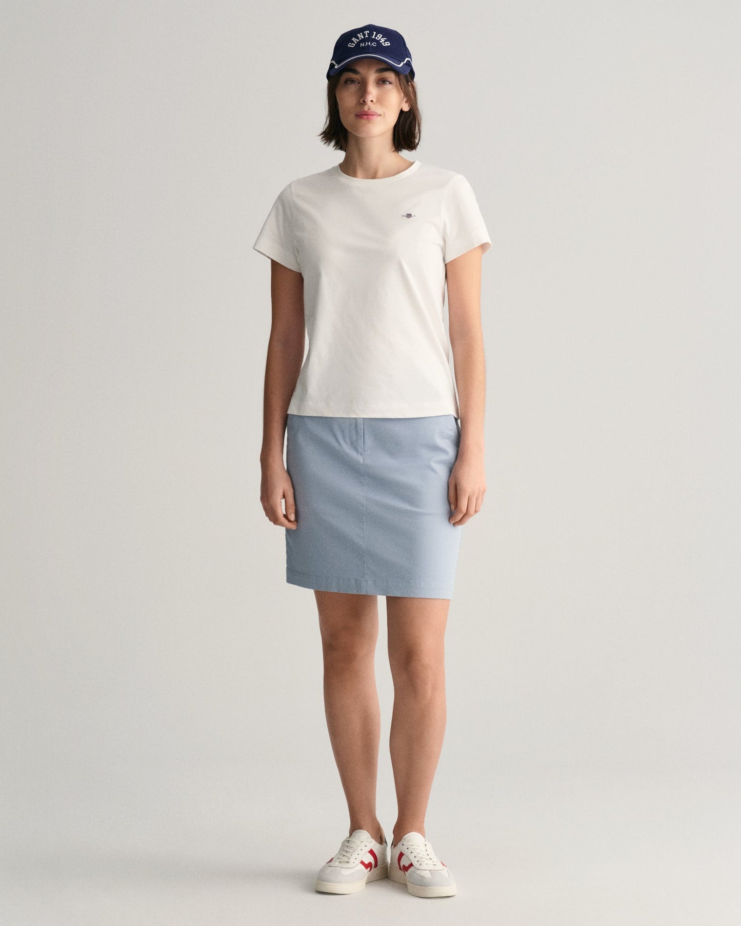 Women's Chino Skirt - DOVE BLUE