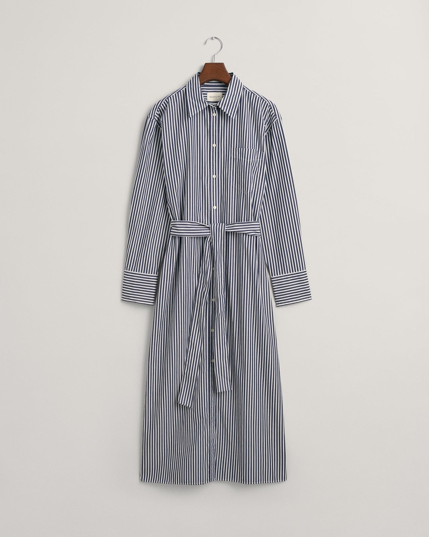 Women's Striped Poplin Shirt Dress - CLASSIC BLUE