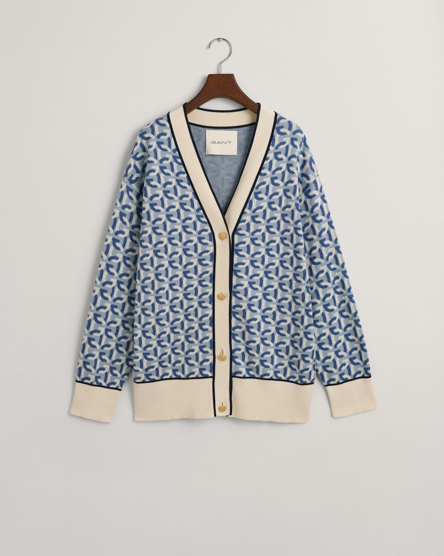 Women's Jacquard G Knit Cardigan - DOVE BLUE