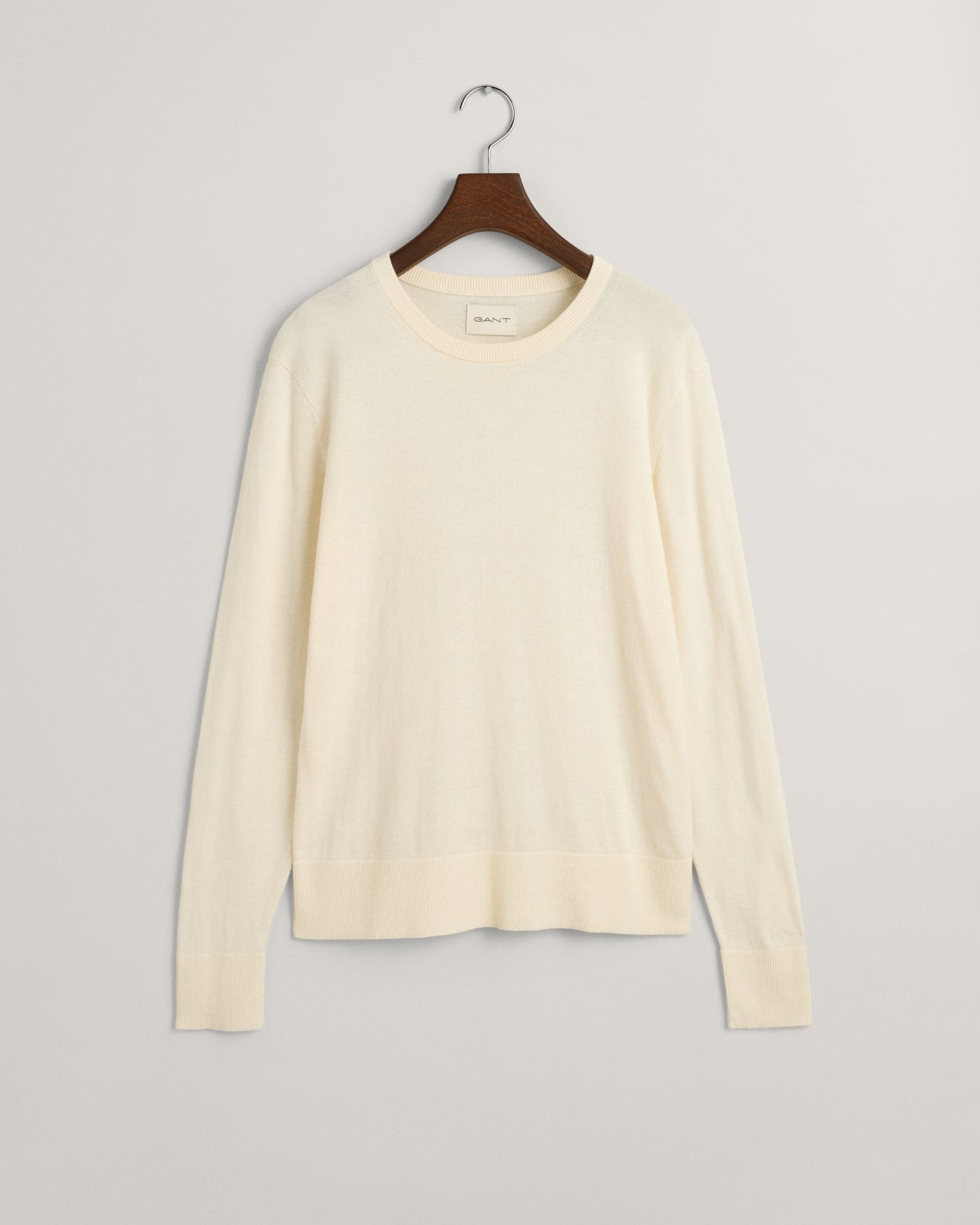 Women's Fine Knit Crew Neck Sweater - CREAM