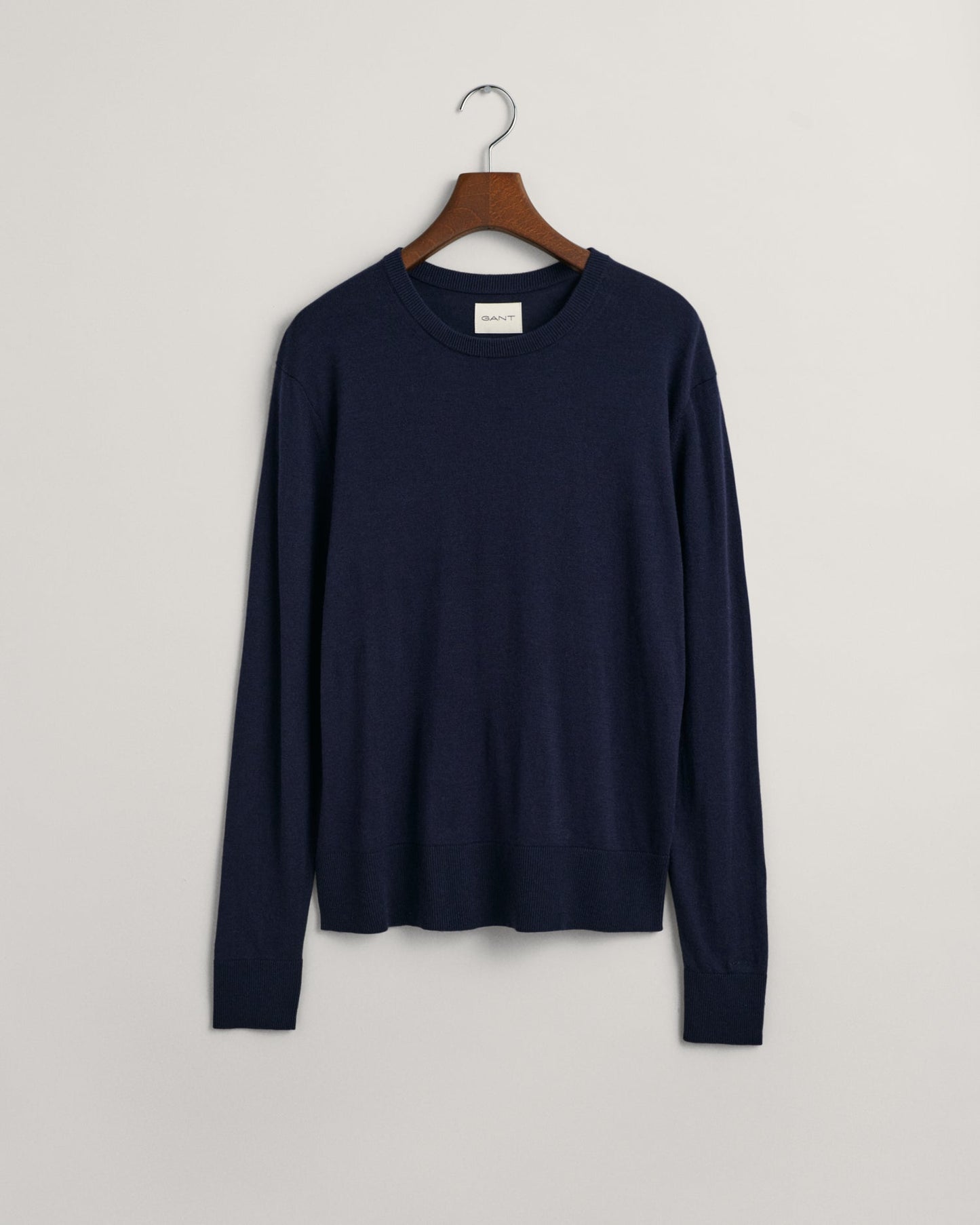 Women's Fine Knit Crew Neck Sweater - EVENING BLUE