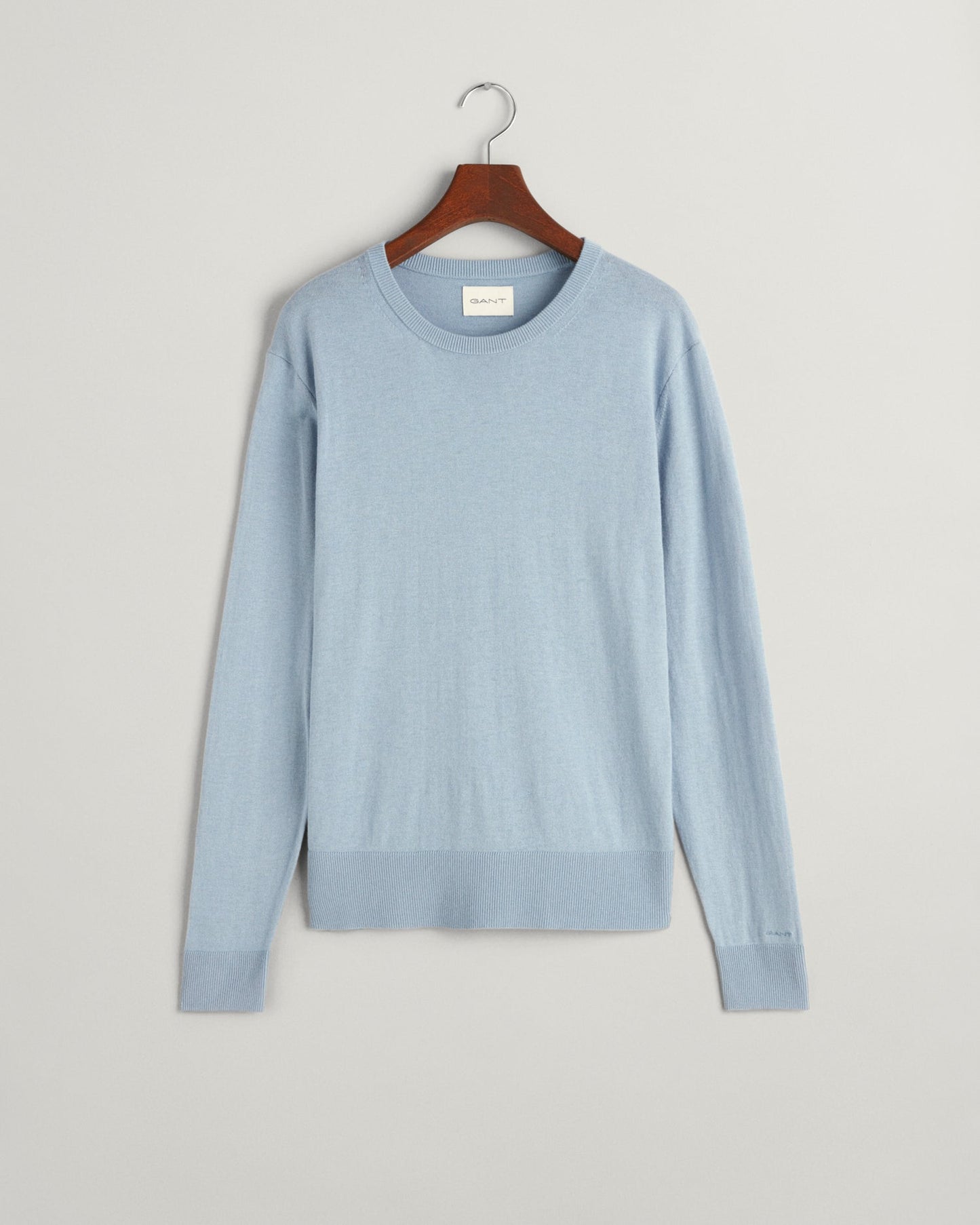 Women's Fine Knit Crew Neck Sweater - DOVE BLUE