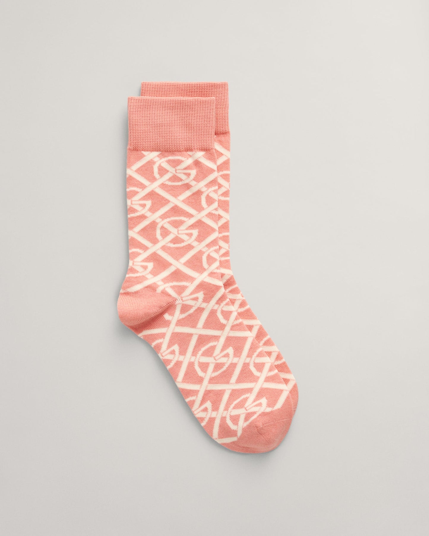 Women's G Patterned Socks - PEACHY PINK