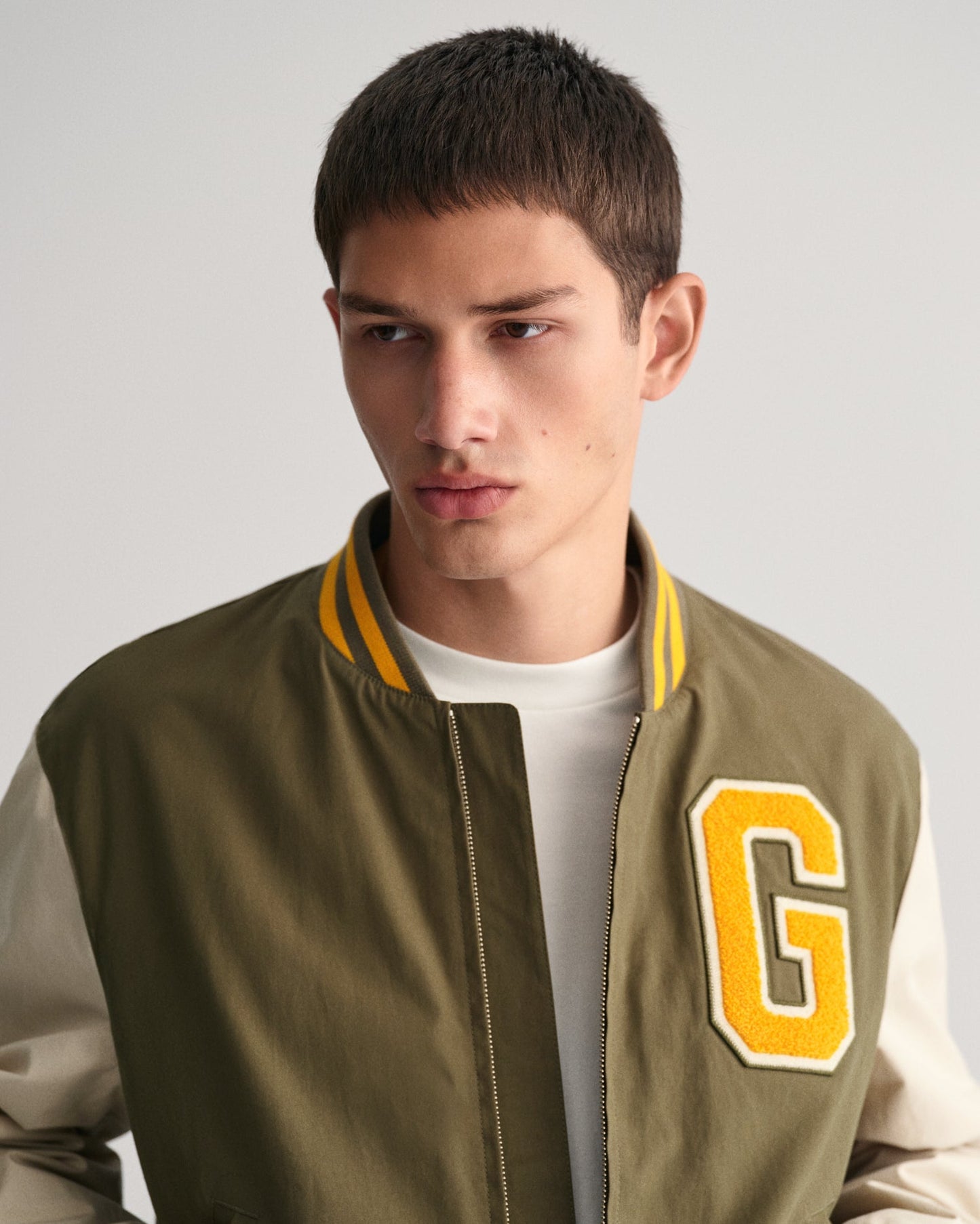 Men's Lightweight Varsity Jacket - SOFT OAT