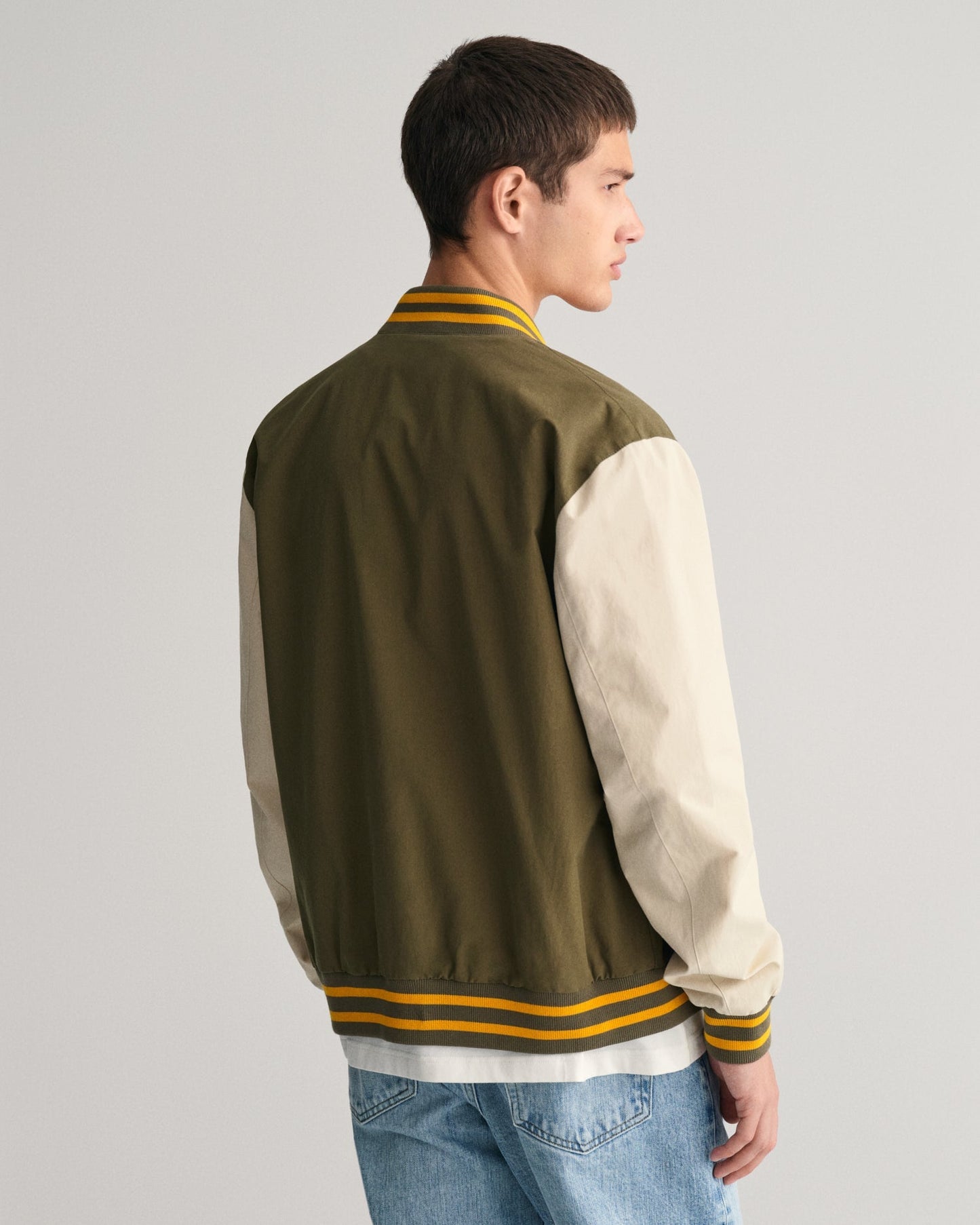 Men's Lightweight Varsity Jacket - SOFT OAT