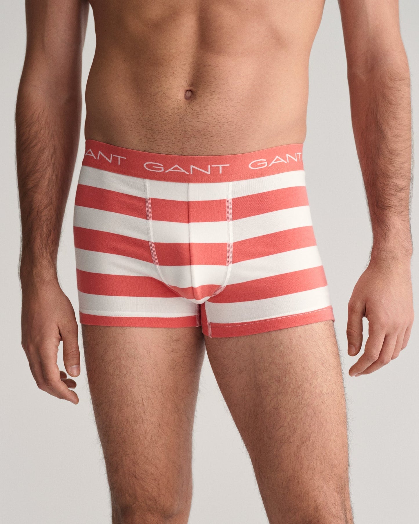 Men's 3-Pack Striped Trunks - SUNSET PINK