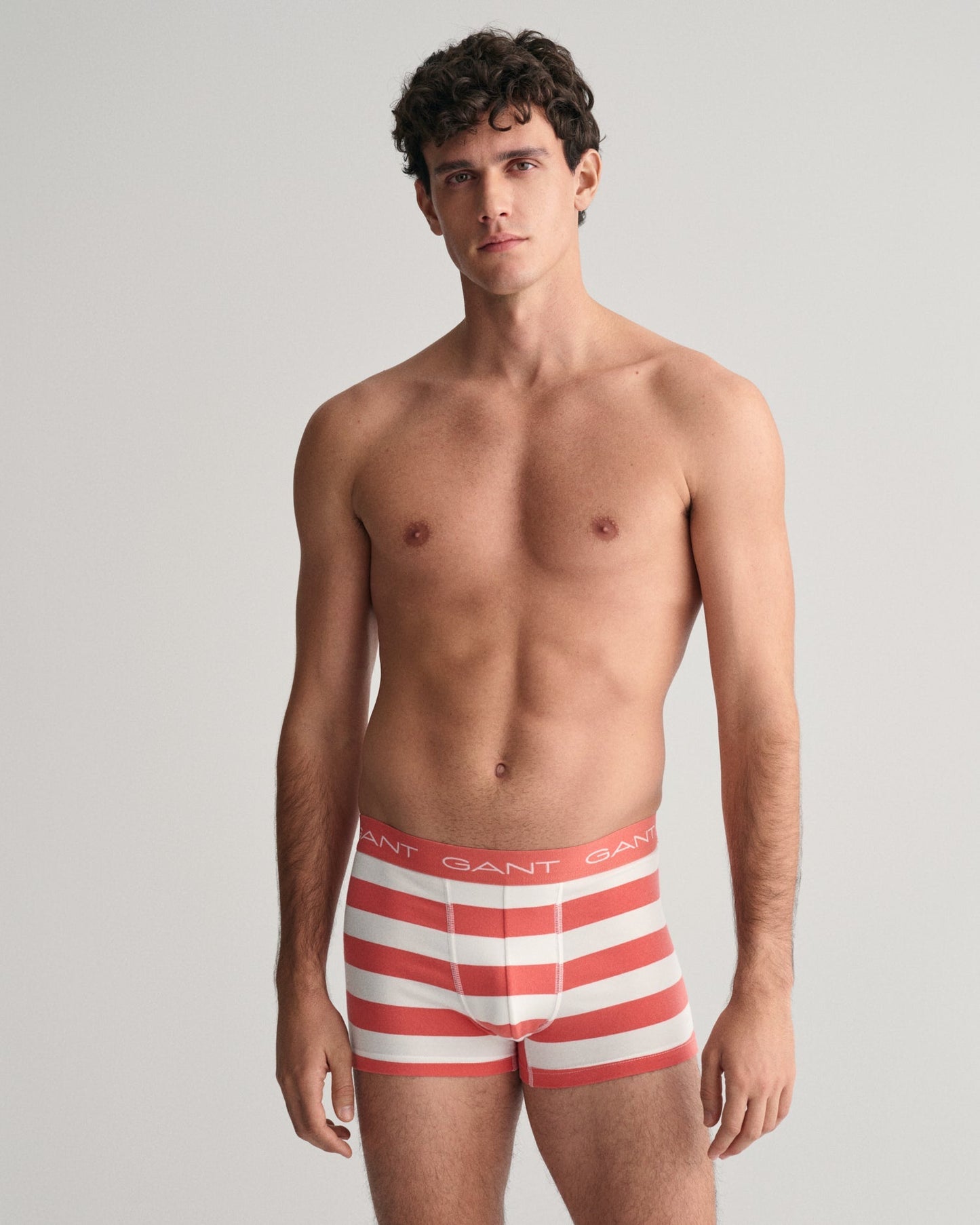 Men's 3-Pack Striped Trunks - SUNSET PINK