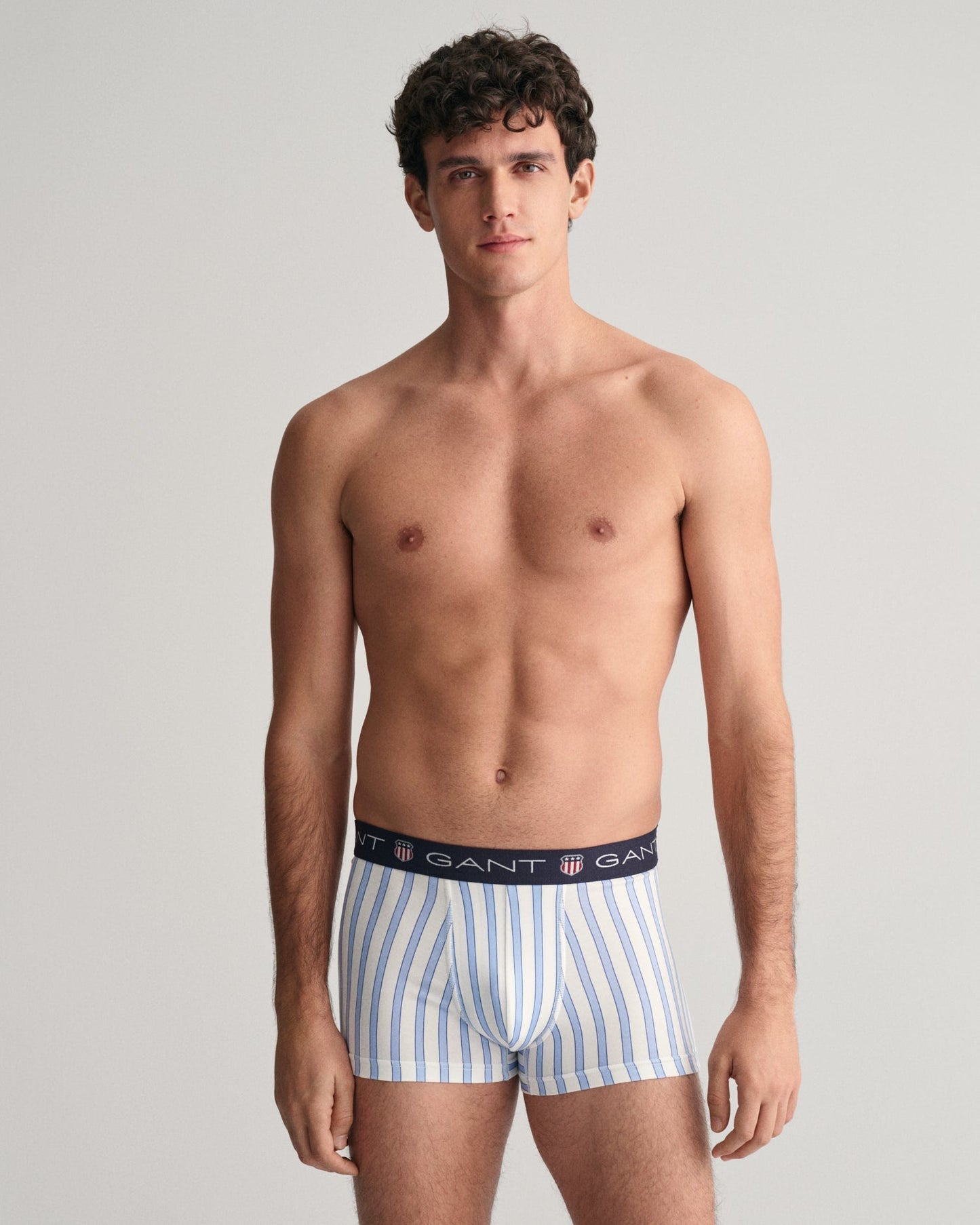 Men's 3-Pack Striped Shield Trunks - SHADE BLUE