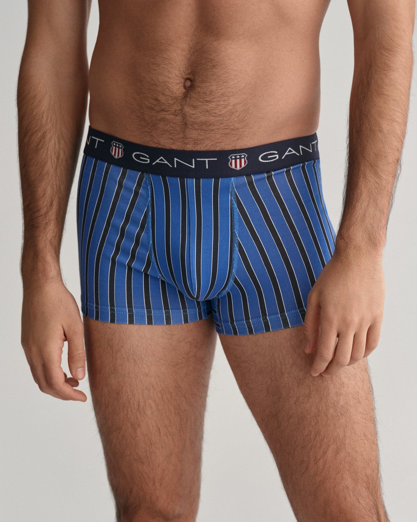 Men's 3-Pack Striped Shield Trunks - EVENING BLUE