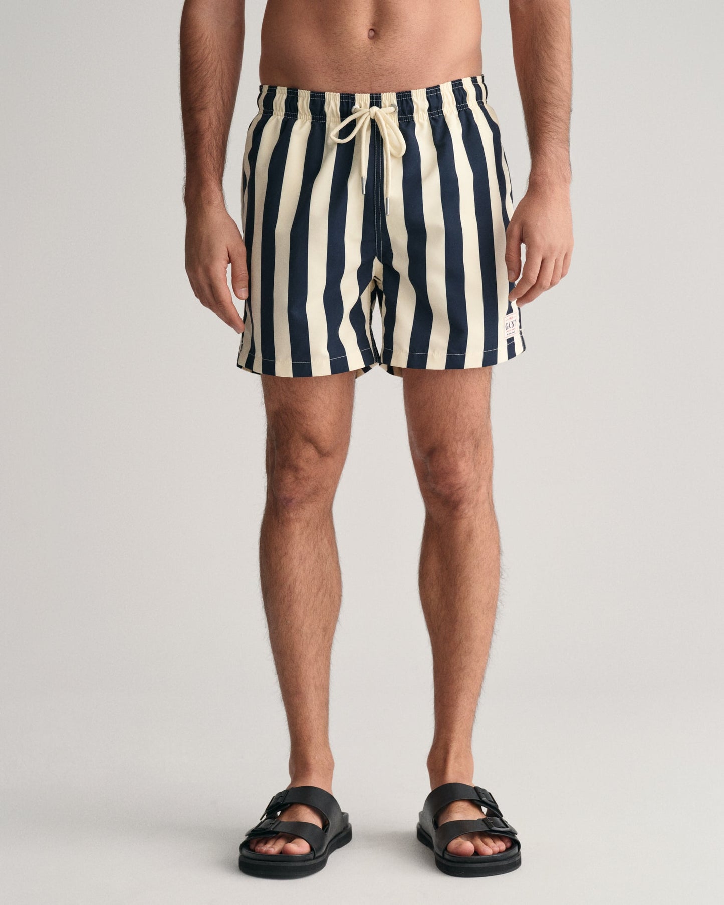 Men's Block Striped Swim Shorts - EVENING BLUE