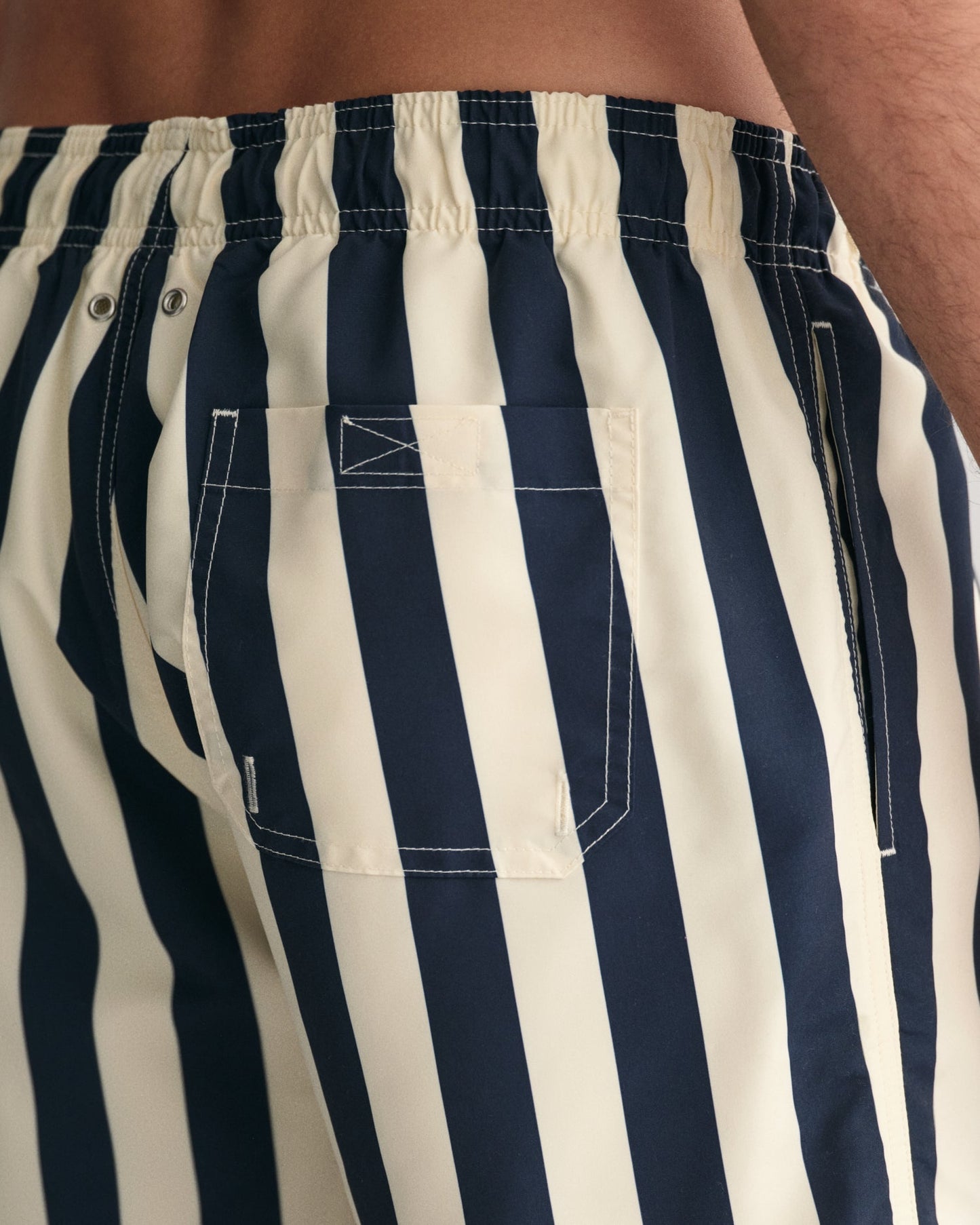 Men's Block Striped Swim Shorts - EVENING BLUE