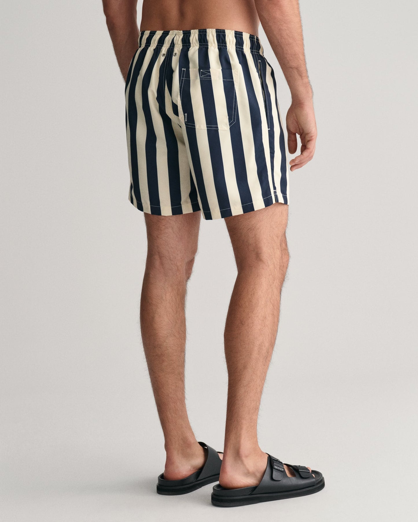 Men's Block Striped Swim Shorts - EVENING BLUE