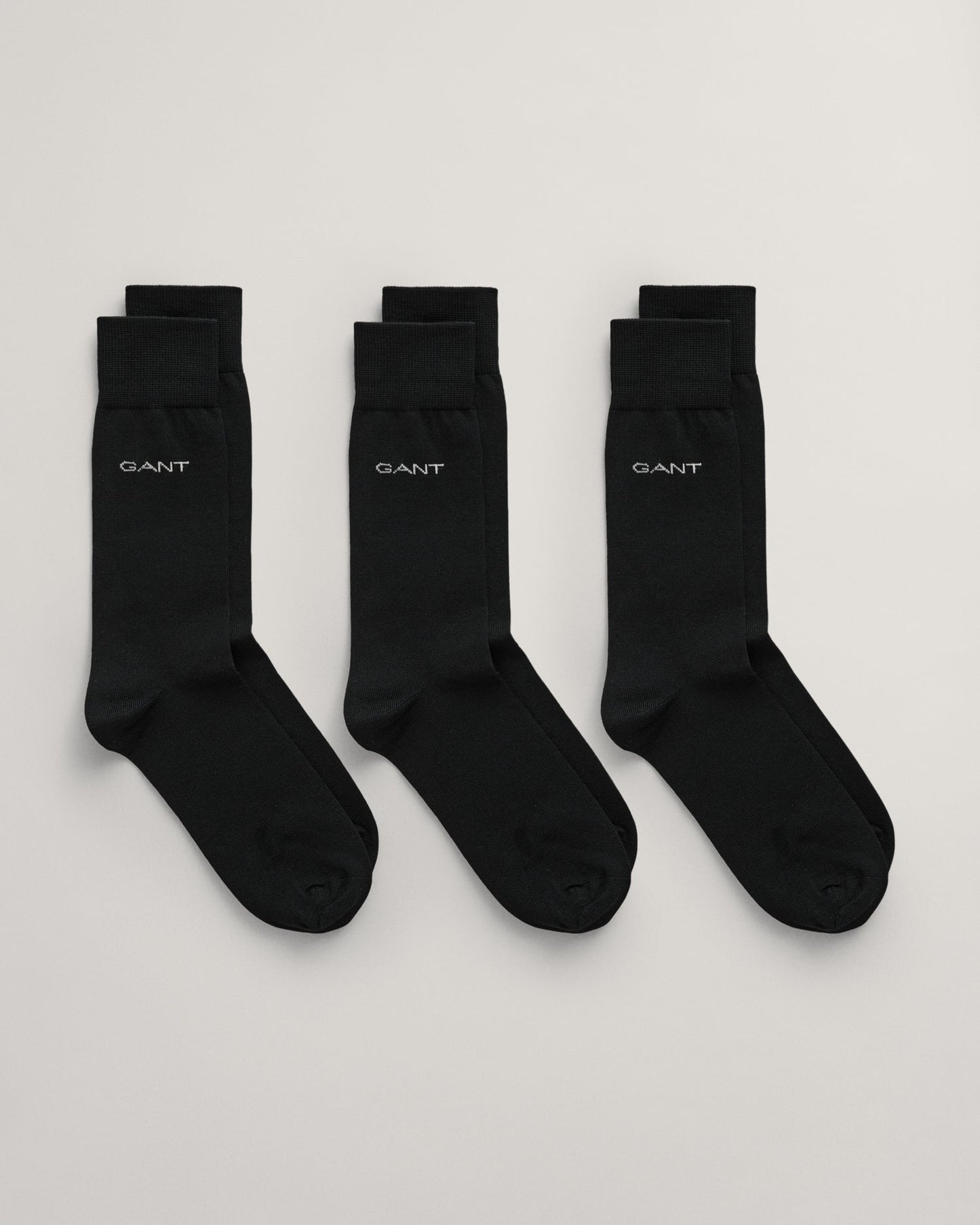 Men's 3-Pack Mercerized Cotton Socks - BLACK