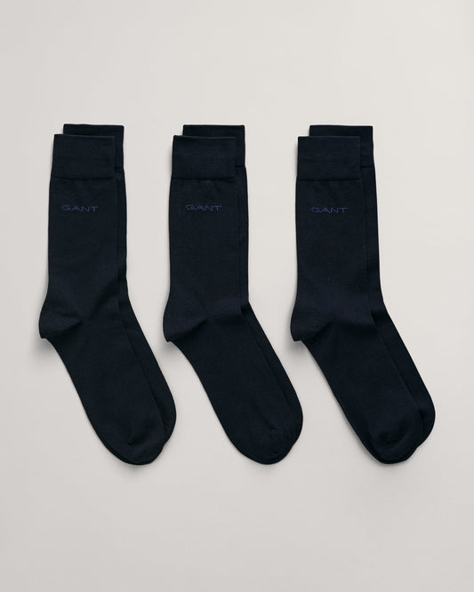 Men's 3-Pack Mercerized Cotton Socks - MARINE