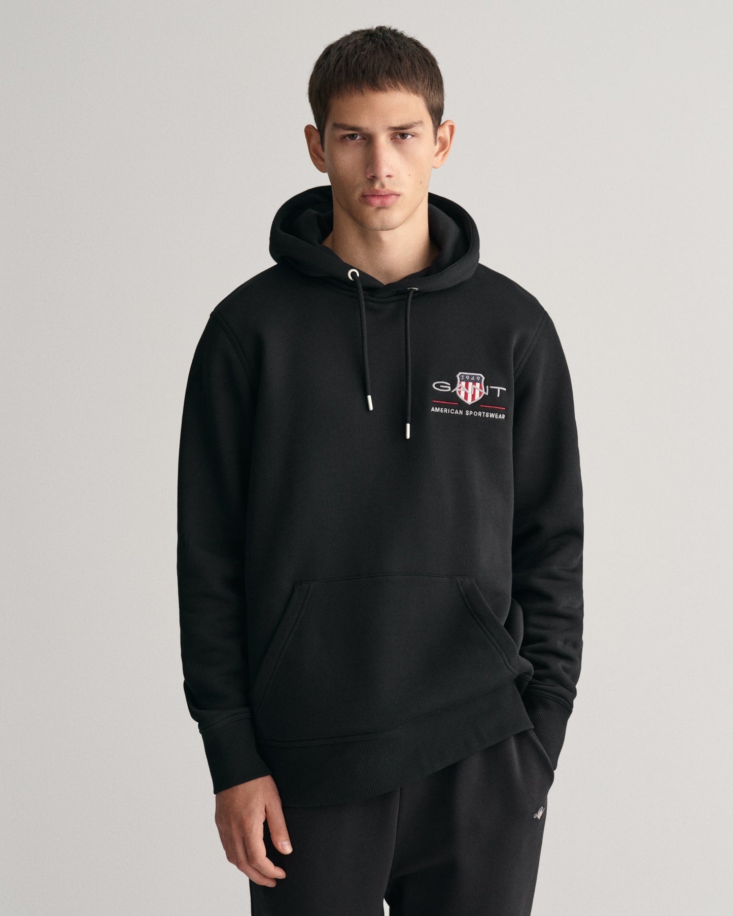 Men's Medium Archive Shield Hoodie - BLACK