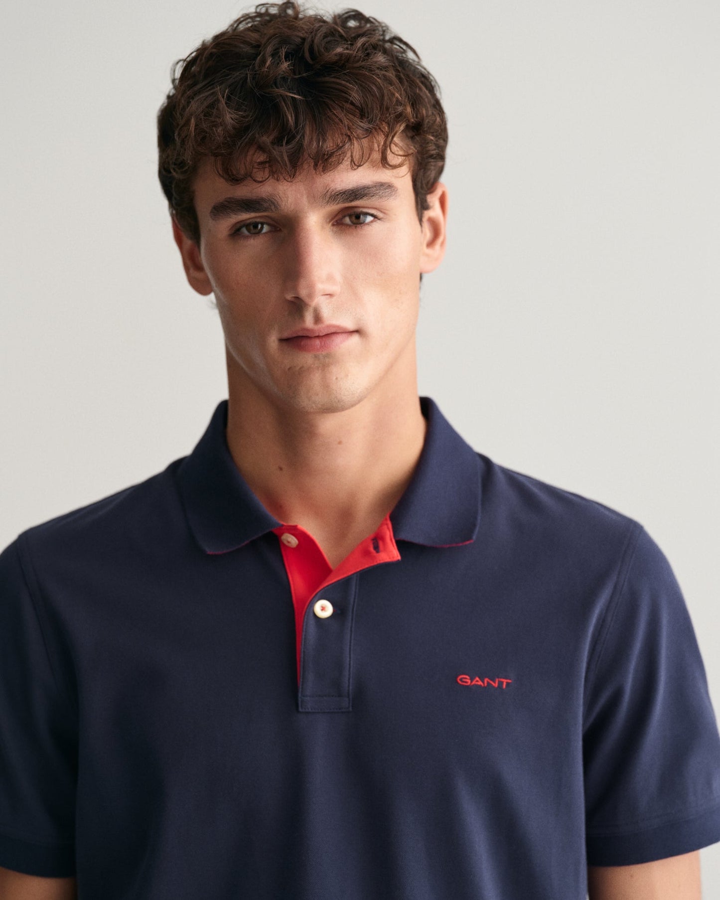 Men's Contrast Piqué Polo Shirt - EVENING BLUE