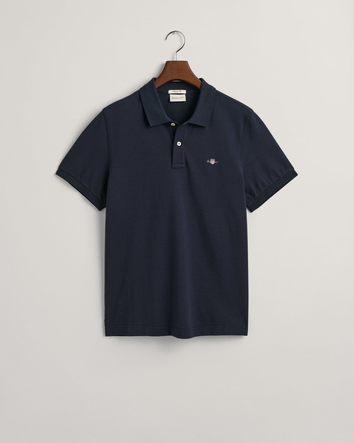 Men's Regular Fit Shield Piqué Polo Shirt - EVENING BLUE