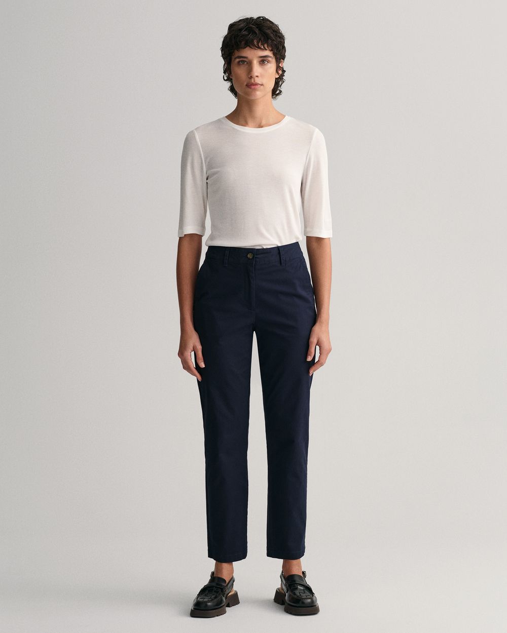 Women's Slim Fit Chinos - EVENING BLUE