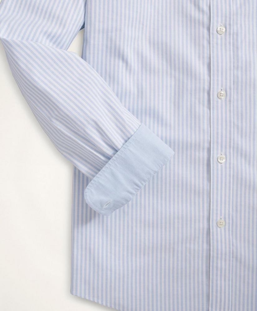 Stretch Milano Slim-Fit Sport Shirt, Non-Iron Bengal Stripe Oxford