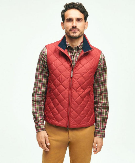 Water Repellent Diamond Quilted Vest