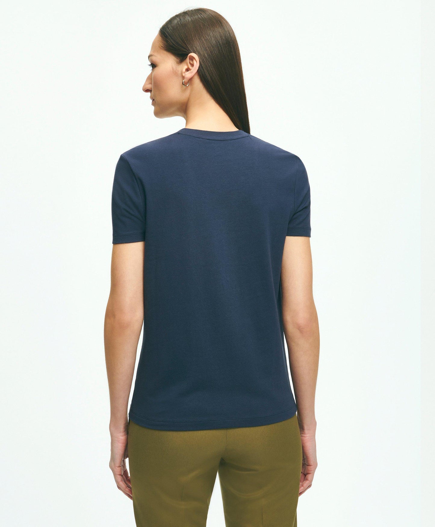 Stretch Cotton V-Neck T-Shirt