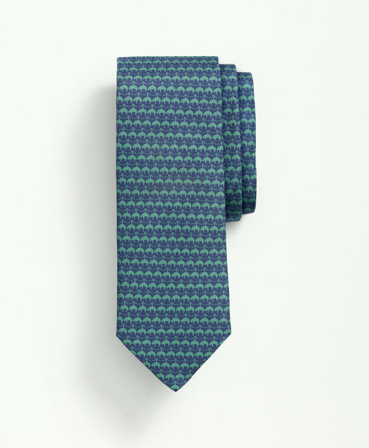 Silk Fleece Print Tie