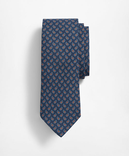 Silk Pine Print Tie