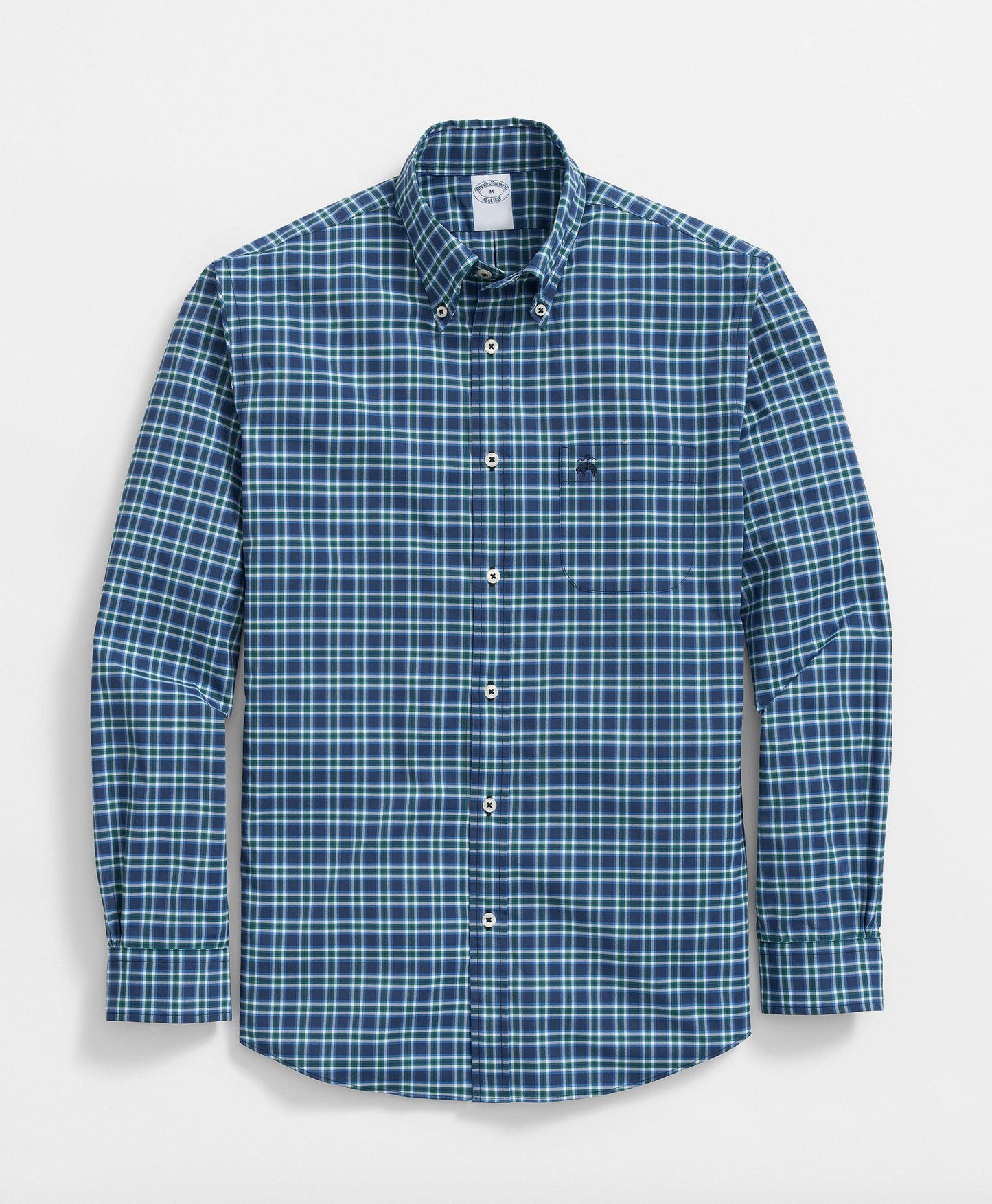 Performance Series Stretch Button-Down Collar, Checked Sport Shirt