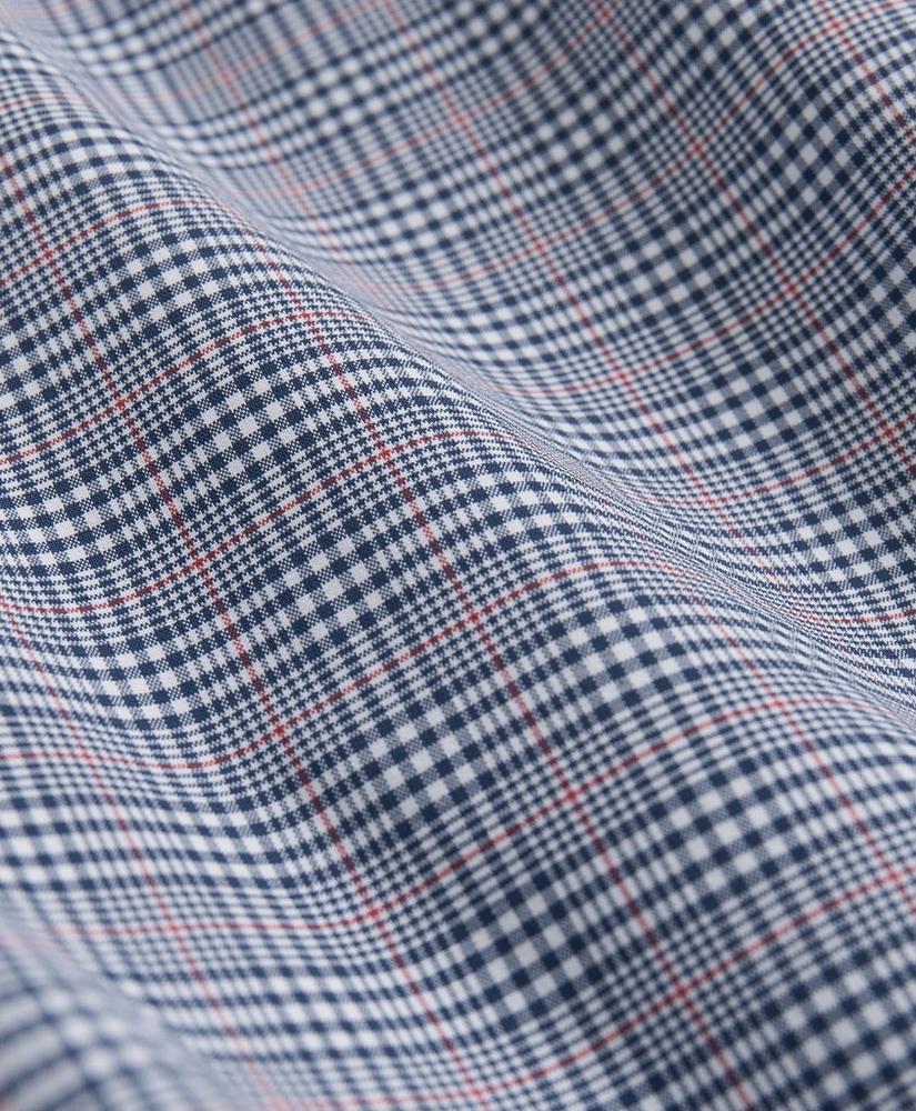 Performance Series Stretch Button-Down Collar, Glen Plaid Sport Shirt