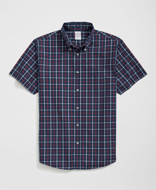 Friday Shirt, Short-Sleeve Poplin Windowpane